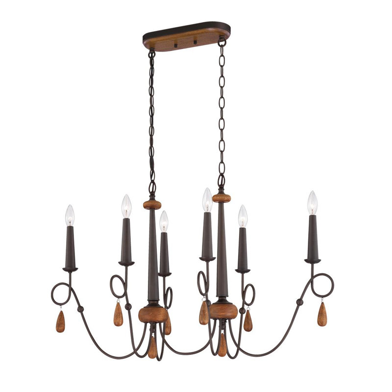Luminaire suspendu linéaire 6 lumières