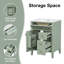 Ensemble de meuble-lavabo simple 24 po avec lavabo en céramique, structure en bois d'hévéa massif et support de rangement à 2 niveaux, tiroirs à fermeture en douceur et armoire-429982691