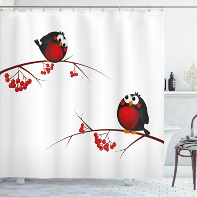 Rowan Shower Curtain with Hooks Included