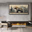 Impression sur toile encadrée «Wood Panneau Effect»-111652928-111652929
