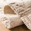 Tapis géométrique en jute / coton tissé à la main en fibres naturelles ivoire / beige-1279666687