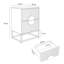 40cm W Metal Bedside Table-811615745