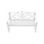 Banc de jardin blanc de style patio - construction en métal avec et accoudoirs, antirouille, pouvant accueillir 2 à 3 sièges faciles à assembler