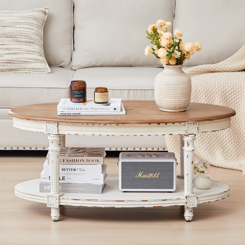 39" Retro Oval Coffee Table