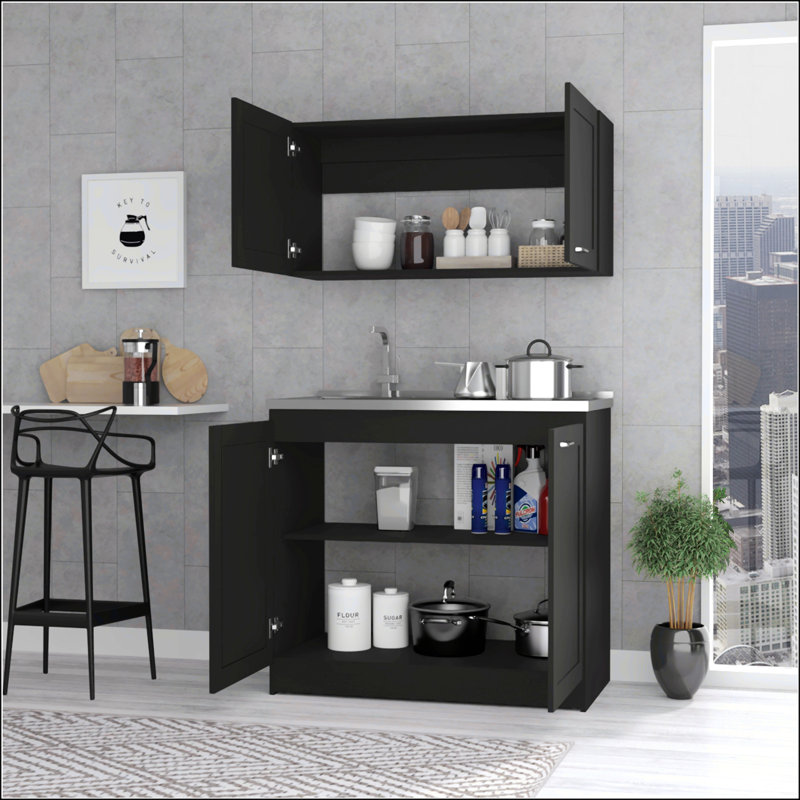 Armoire rectangulaire 2 pièces, Noir