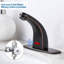 Robinet de salle de bain automatique à capteur central sans contact avec plaque de recouvrement-105300104