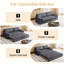 Causeuse convertible en velours avec rangement Boneless-2102698893