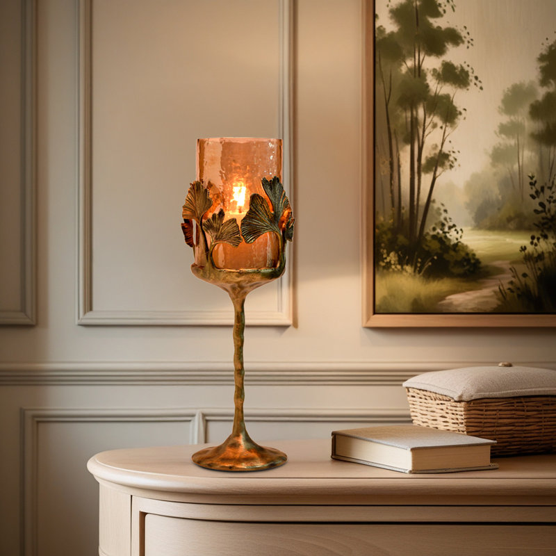 7.08'' H Metal Tabletop Tealight Holder, 7.08" H x 7.08" W x 10.62" D
