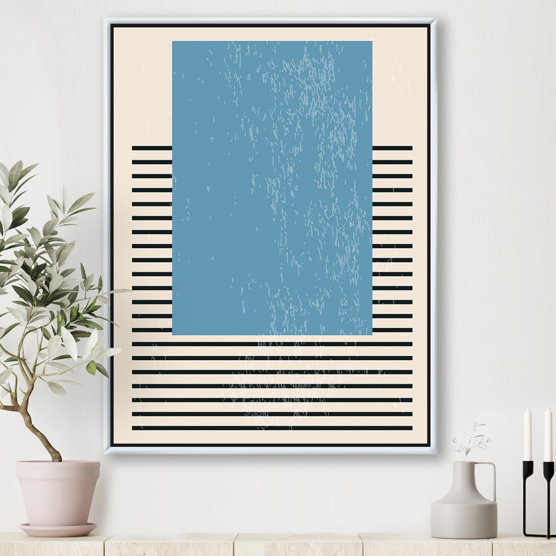 «Minimal Geometric Compostions», impression sur toile, H 20 po x l 12 po, Toile encadrée, Blanc