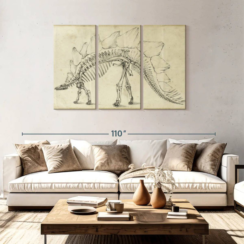Brampt Dinosaur Study III, 48" H x 74" W