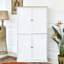 Grande armoire de rangement autoportante 40,2 x 20 x 71,3 pouces avec 2 tiroirs, 2 tablettes réglables et 8 tablettes de porte-2124050094