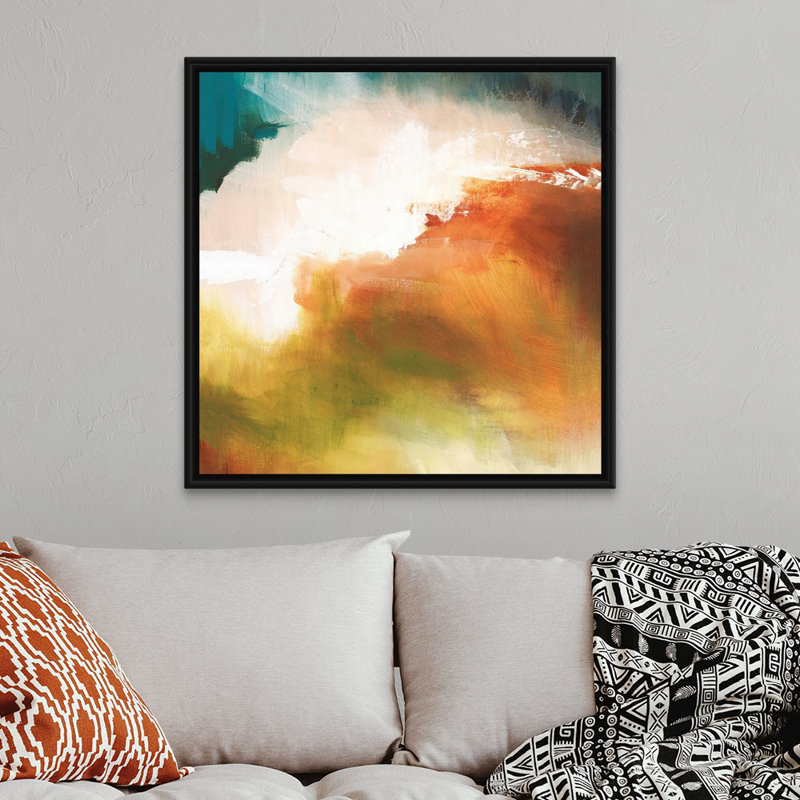 Reproduction d'art sur toile, Cadre flottant noir, H 38 po x l 38 po x P 1,75 po