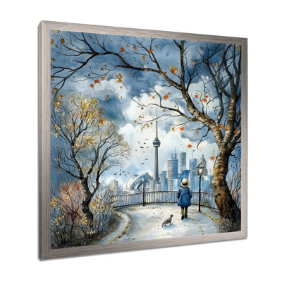 Vue nocturne de Toronto de la tour Cn II - City Toronto Wall Art Living Room
