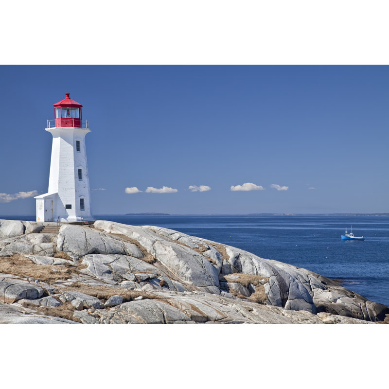 Phare de Peggy's Cove - photographie sur toile tendue, H 12 po x l 18 po