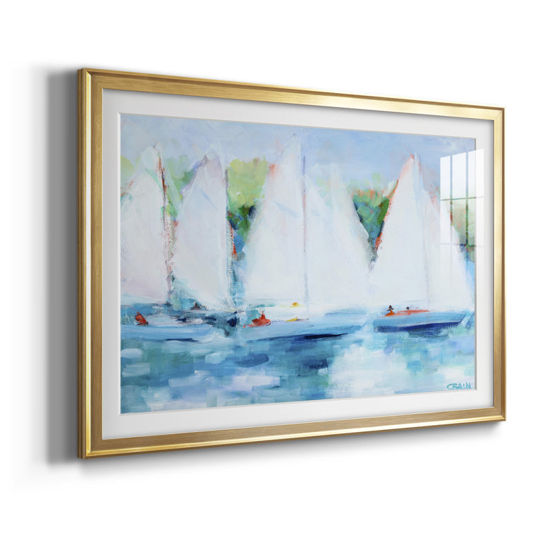 Youth Regatta - reproduction de cadre photo, H 30,5 po x l 42,5 po, Or
