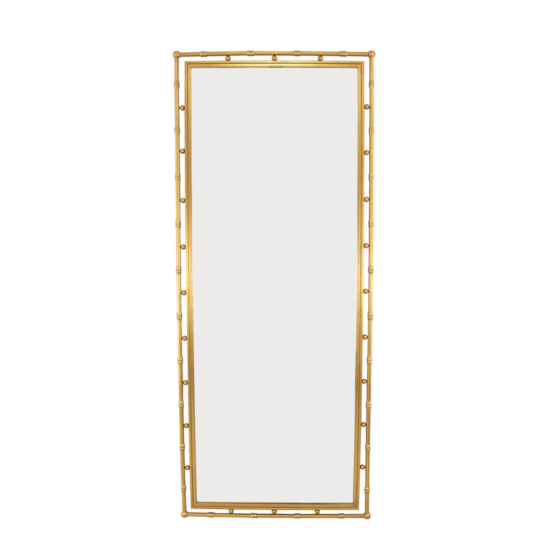 Jamison Rectangle Iron Mirror, Distressed Gold