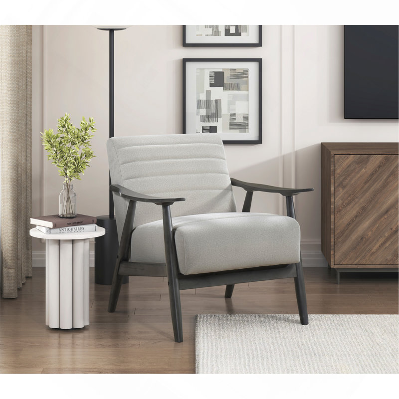 Chaise d'appoint de style décontracté 1 pièce, Blanc cassé