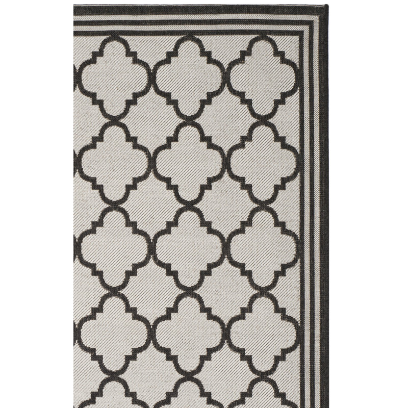 Tapis d'intérieur / extérieur à motif géométrique 100 pièces Ferrill, Rectangle 9 pi x 12 pi