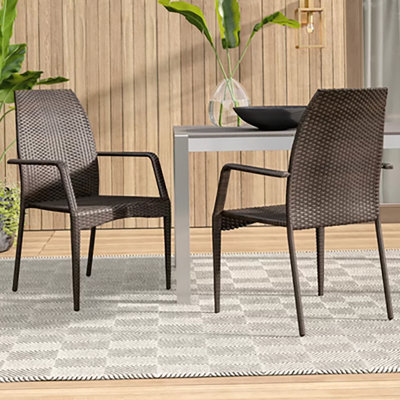 Chaises d'extérieur en osier, 54020 KD MP2, 2 chaises / ensemble