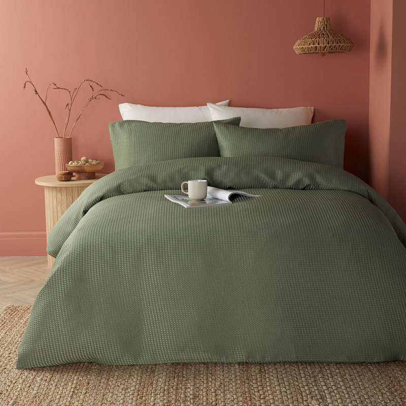 Lindly Polyester Solid Colour Duvet Cover Set with Pillowcases Included, Double Duvet Cover + 2 Standard Pillowcases