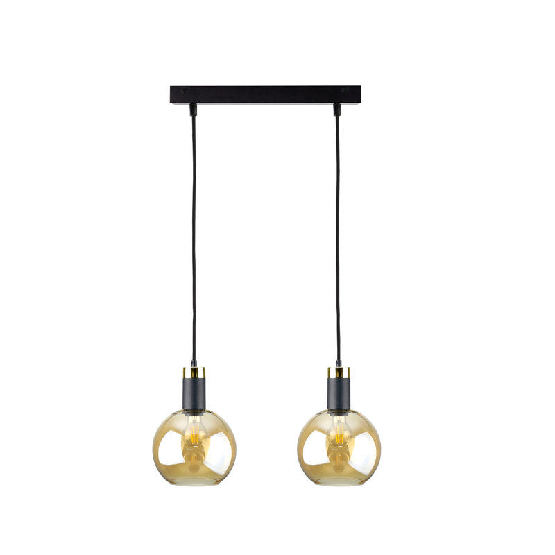- Light Matte Black Pendant, 120cm H x 55cm W