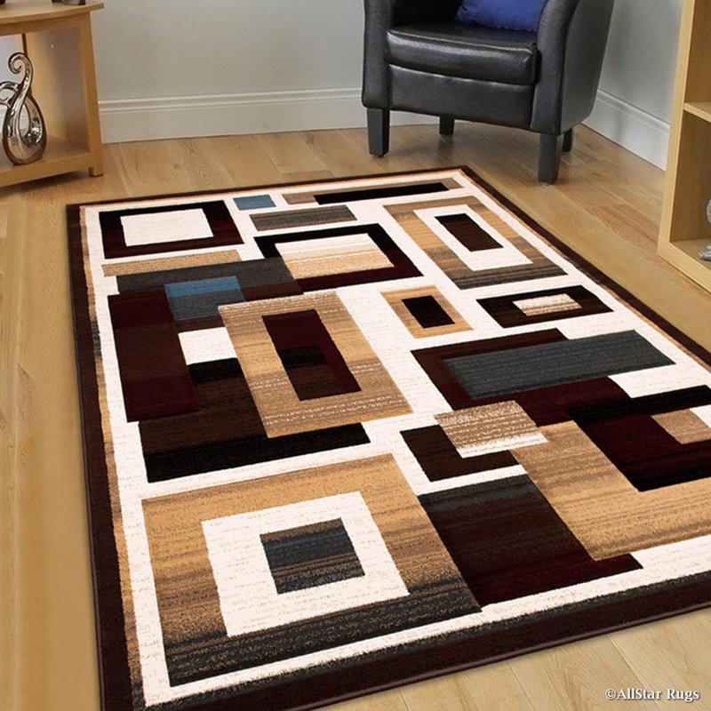 Abstract Indoor Rug, Rectangle 7'9" x 10'5"