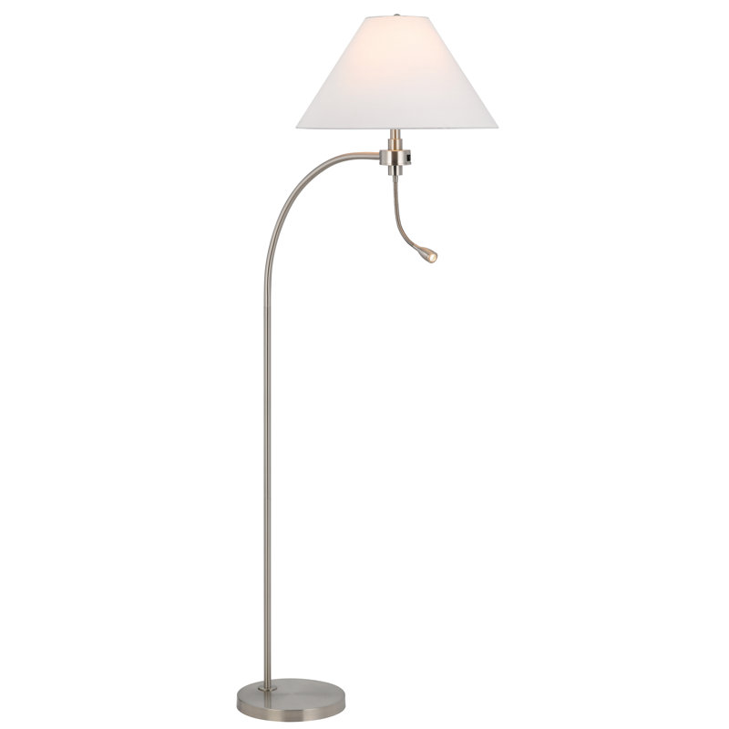 Lampe sur pied arquée 67,5 po Lyeland, Argent argent