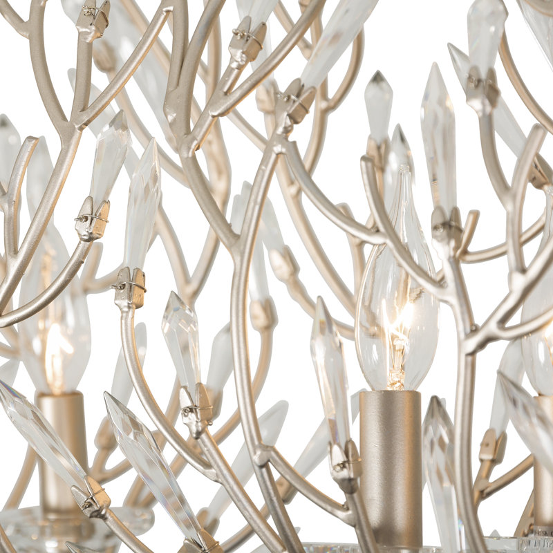 Bask Crystal Linear Pendant - 48"W - Gold Dust