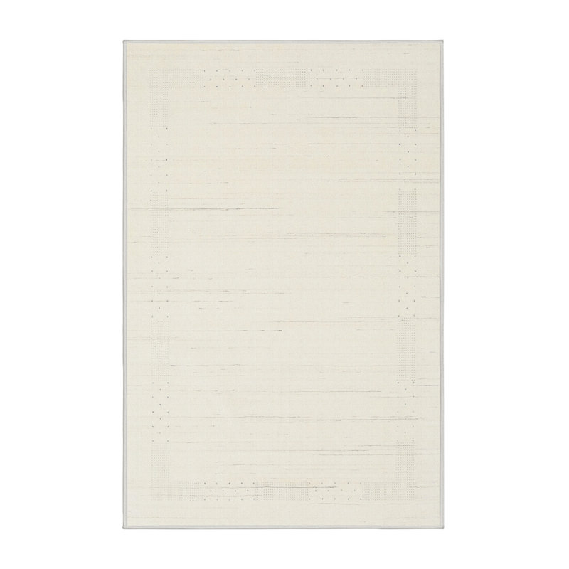 Tapis contemporain beige clair, Rectangle 5 pi 0 po x 8 pi 0 po