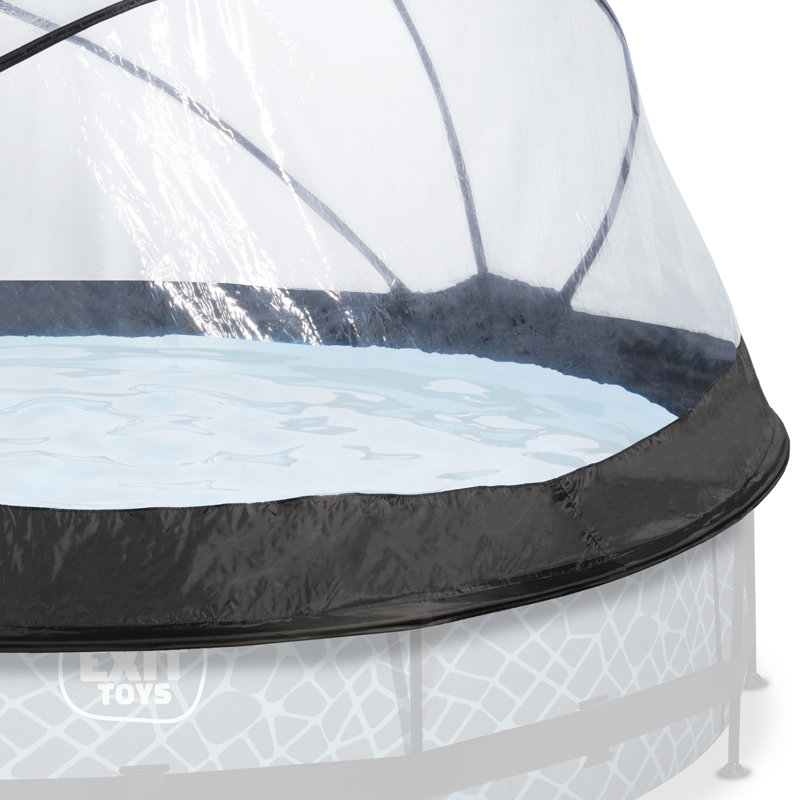 EXIT Toys Round Multifunctional Cover Dome Enclosure for Outdoor Pools, 12'5" W