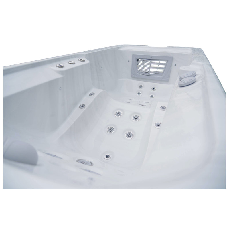 Lacey 1 Person 220v Standard Hot Tub With Waterfall, Led Lighting, And Ozonator