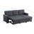 83.75" Modern Reversible Sleeper Sectional Sofa With Storage Chaise