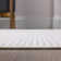 Wolcott Modern Minimalist Pinstripe High-Low White/Silver Rug