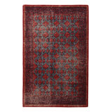 Distressed Homage Wool Geometric Area Rug