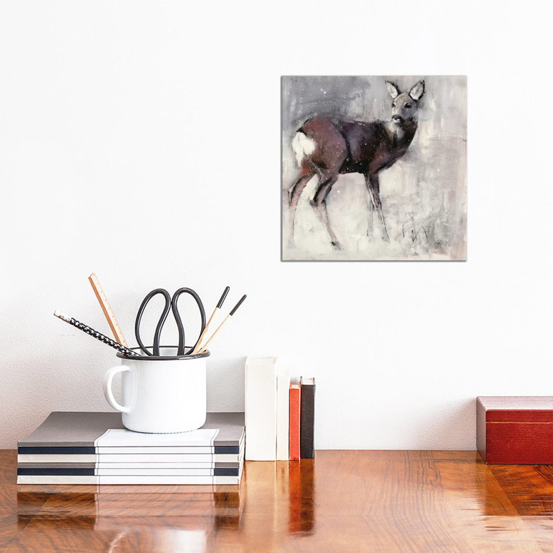 Roe Doe by Mark Adlington - Wrapped Canvas Painting, 30.48cm H x 30.48cm W x 1.91cm D