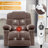 Oversized Massage Swivel Recliner Chair With Lumbar Heating For Living Room Rocker Recliner With Cup Holders And USB Charge Port, For Adult-1898071950