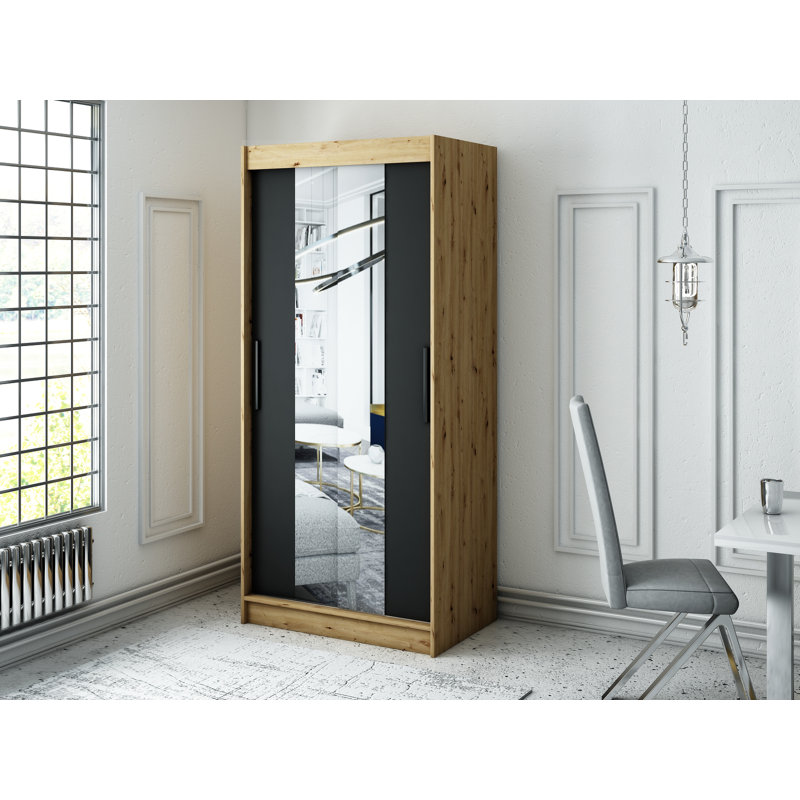 Lucasville Manufactured Wood Wardrobe, 200 H x  100 W x 62 D cm 