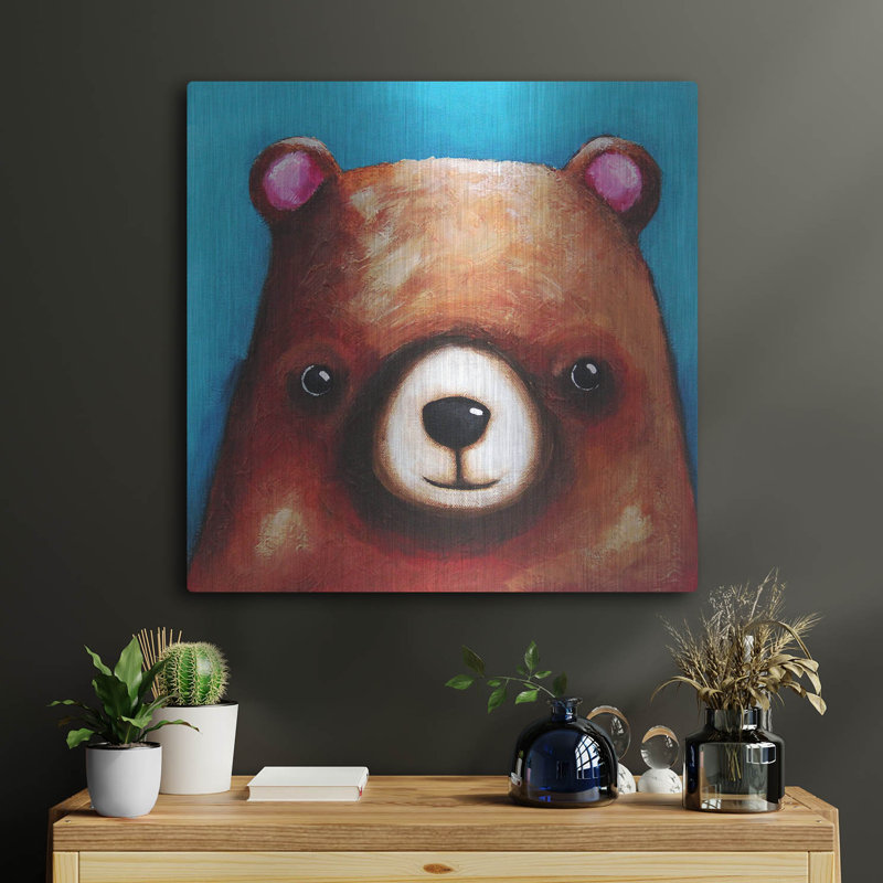 «L'ours brun» par Lucia Stewart, H 24 po x l 24 po