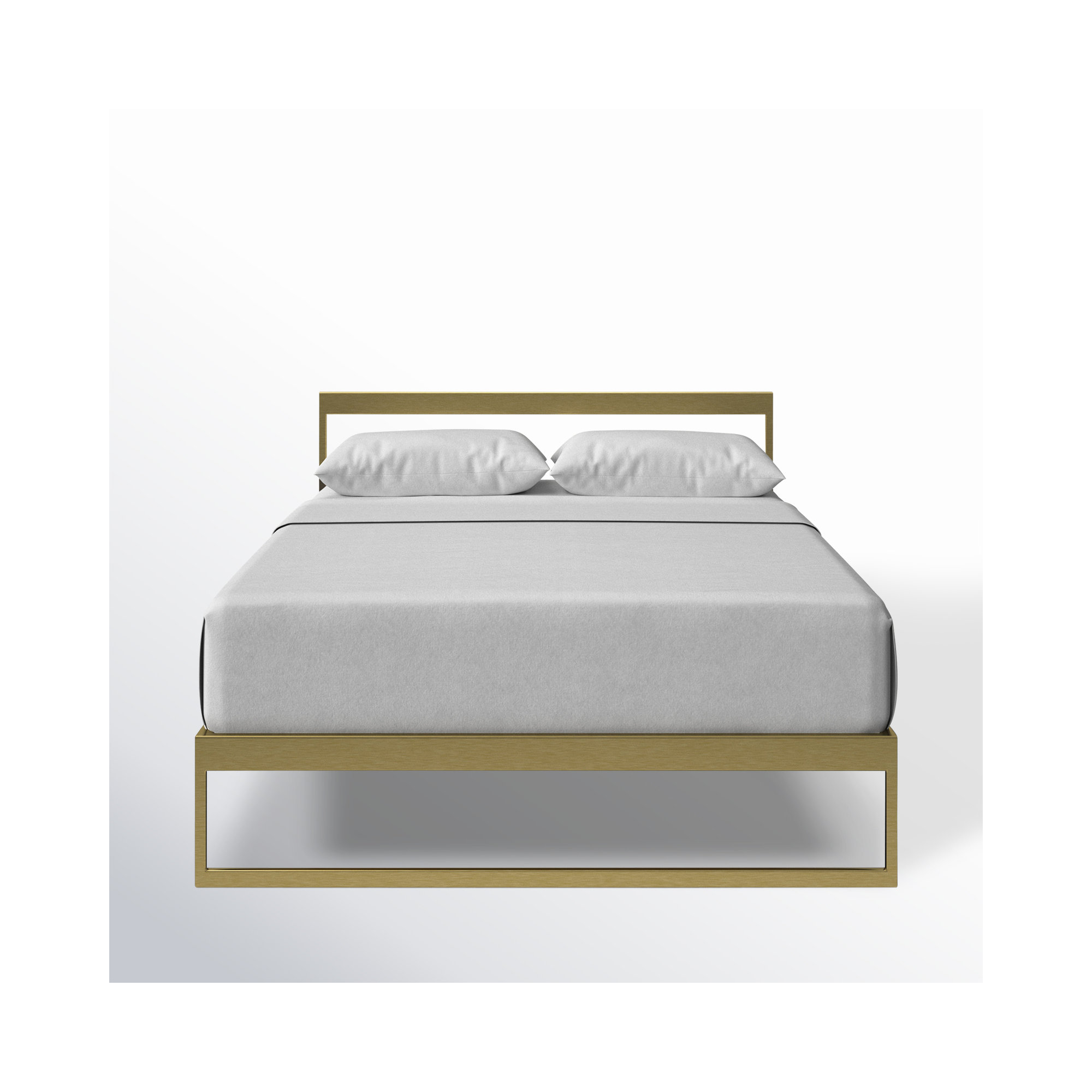 Aston Open-Frame Bed, Queen, Gold