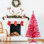 Arbre de Noël 4 pi avec 50 lumières UL et 122 pointes en PVC - Arbre de Noël artificiel pré-éclairé pour la décoration d'intérieur