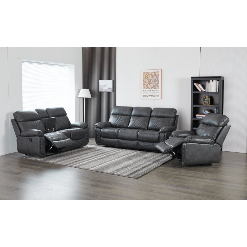 Ensemble de fauteuil inclinable 3 pièces Billington, Gris