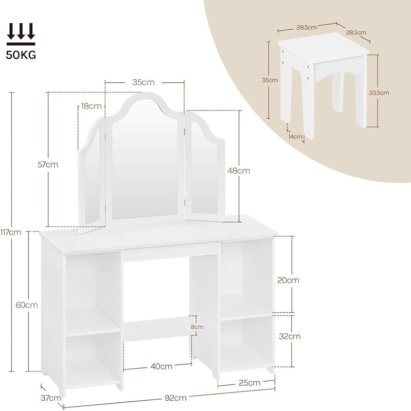 Petronilla Dressing Table with Mirror