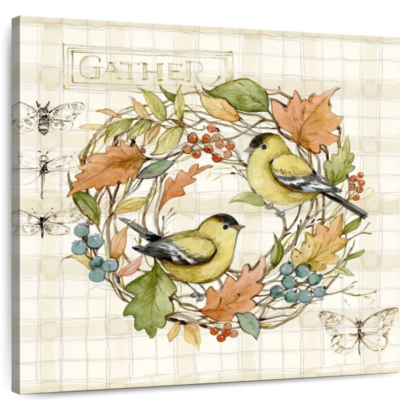 Brampt Fall Goldfinches I, 20" H x 20" W