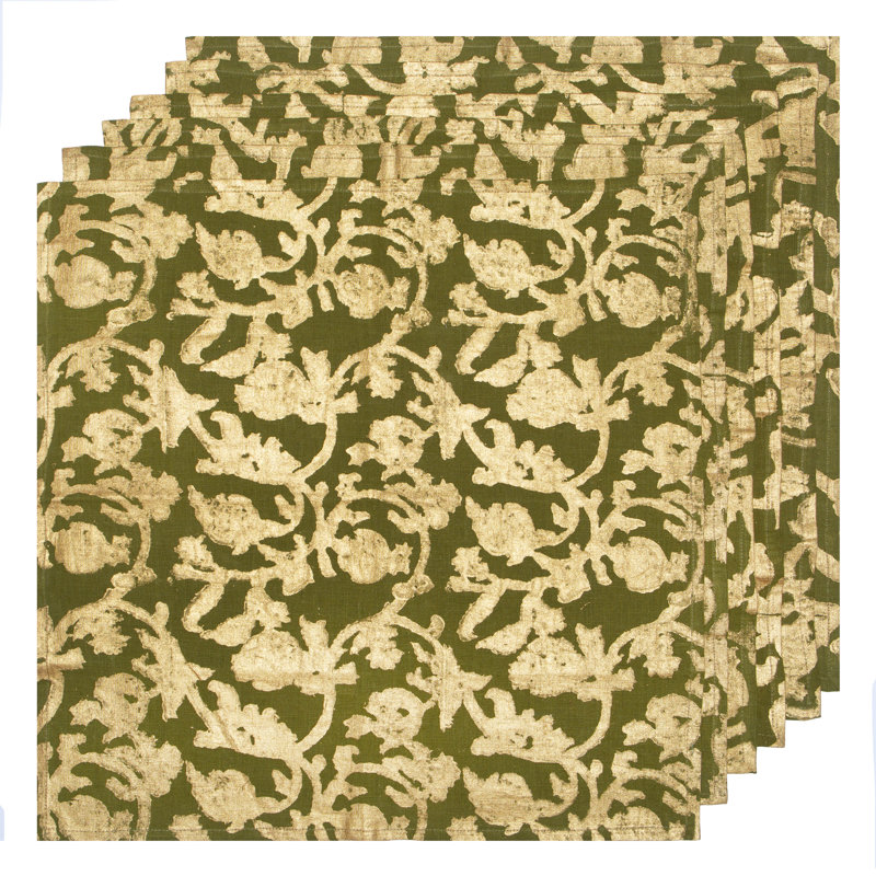 Saint-Rémy D’Or 100% Linen Square Napkins, 19" x 19", Rouge