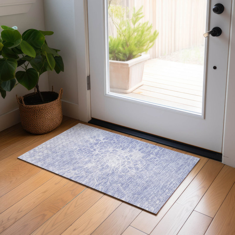 Tapis intérieur / extérieur avec envers antidérapant Alkea, Rectangle 1 pi 8 po x 2 pi 6 po