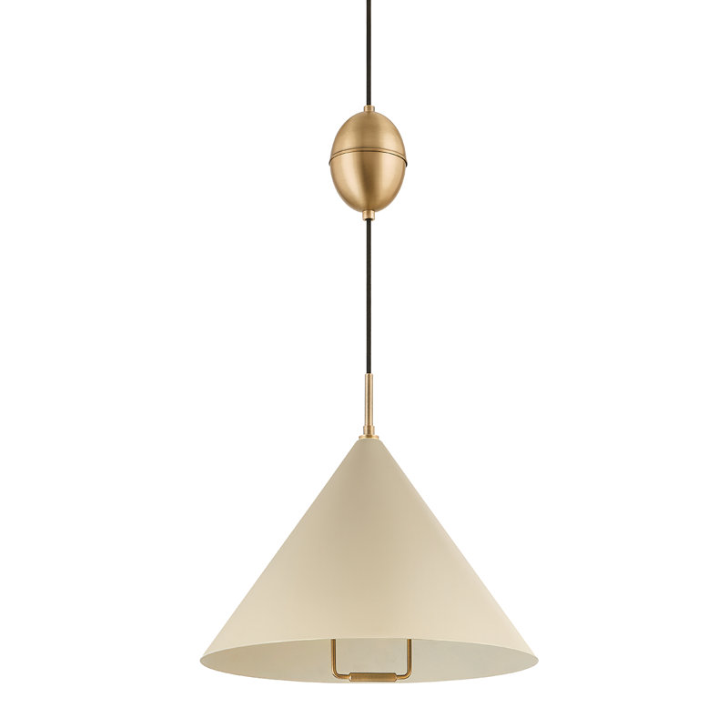 Luminaire suspendu 1 lumière Fontana, Jaune