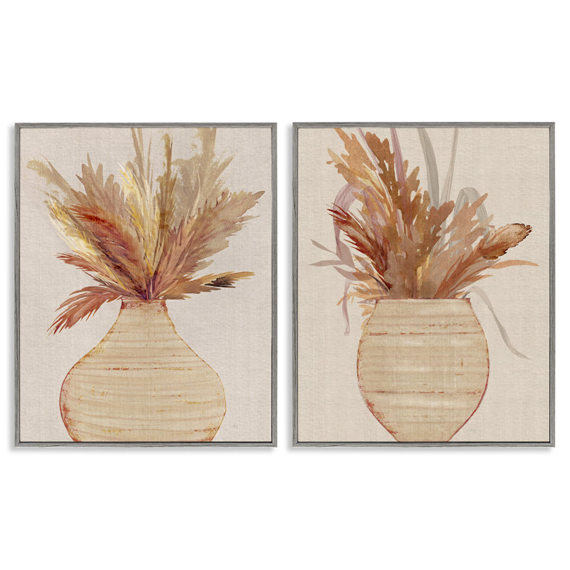 Ensemble de 2 estampes de Pampas, Estampe numérique Farmhouse, H 14 po x l 11 po