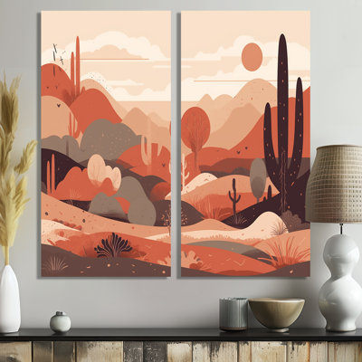 Sublime Desert Simplicity - Large Minimalism Wall Art 2 Panels
