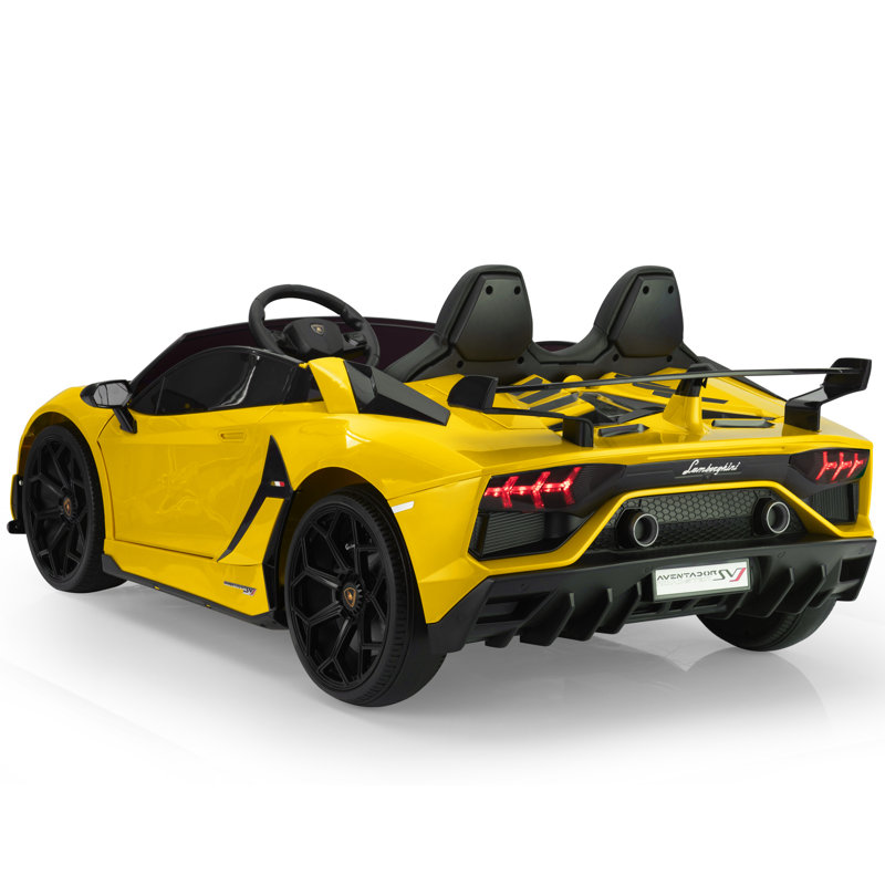24V Yellow Lamborghini 2-Seater Battery Powered Ride-On Car