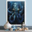 Bleu pieuvre géante créature - créatures marines, art mural salon-703280167-703280175